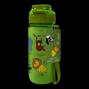 Kids 400ML Green Cartoon Animal Water Bottle with Strap – Shoptarang